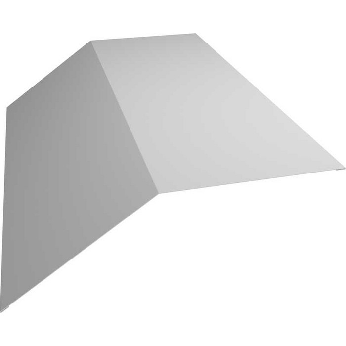 Планка конька плоского 145х145 0,5 Satin с пленкой RAL 9003 сигнальный белый - фото №1