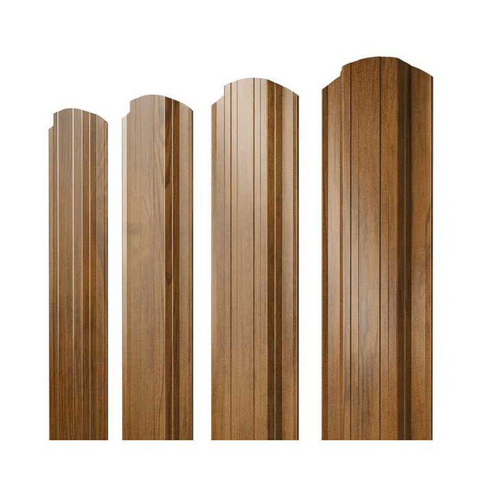 Штакетник Прямоугольный Grand Line 0,45 Print-double Elite Golden Wood Golden Wood | 2.0 м - фото №1