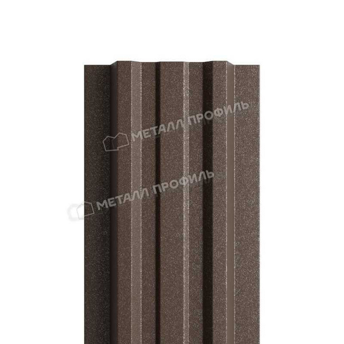 Штакетник Металл Профиль LАNE-T 0,5 VikingMP® E RAL8019 Серо-коричневый - фото №1