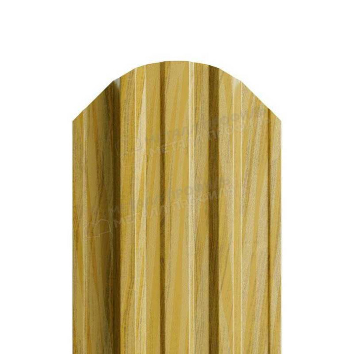 Штакетник Металл Профиль TRAPEZE-O 0,5 ECOSTEEL® матовый Золотой Дуб - фото №1