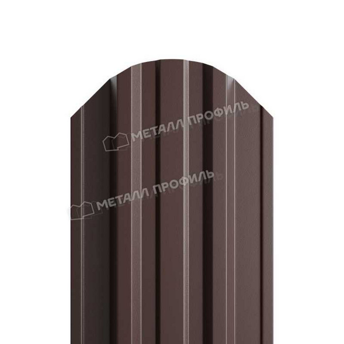 Штакетник Металл Профиль TRAPEZE-O 0,5 PURETAN® RR 32 Темно-коричневый - фото №1