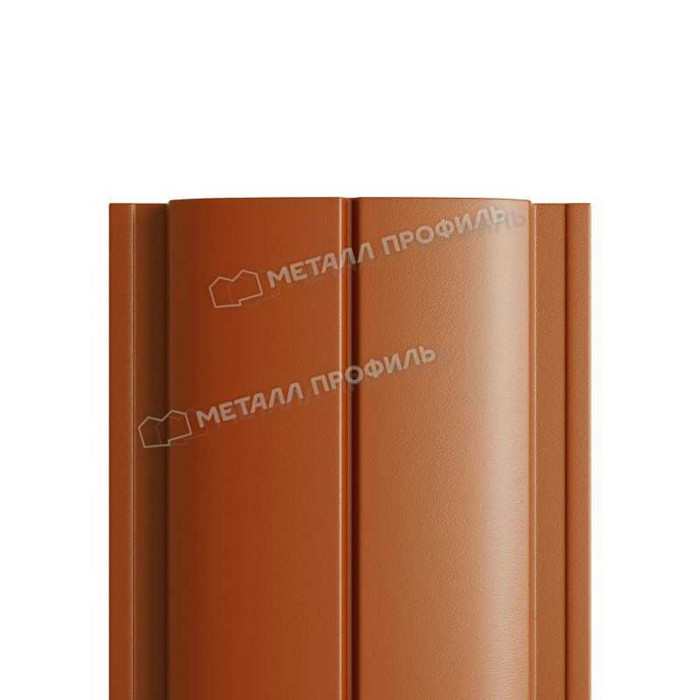 Штакетник Металл Профиль ELLIPSE-T 0,5 PURETAN® RR 750 Терракотовый - фото №1